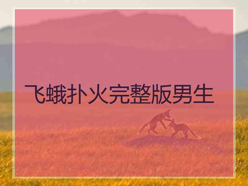 飞蛾扑火完整版男生 飞蛾扑火完整版男生