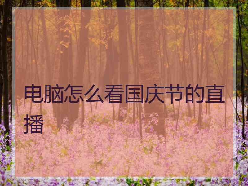 电脑怎么看国庆节的直播 电脑怎么看国庆节的直播