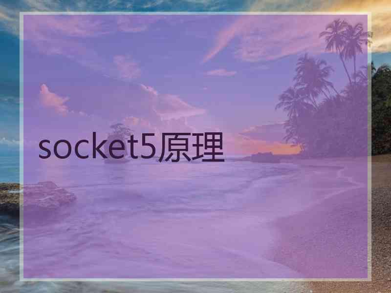 socket5原理 socket5原理
