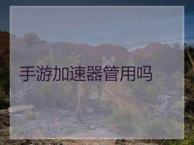 手游加速器管用吗 手游加速器管用吗