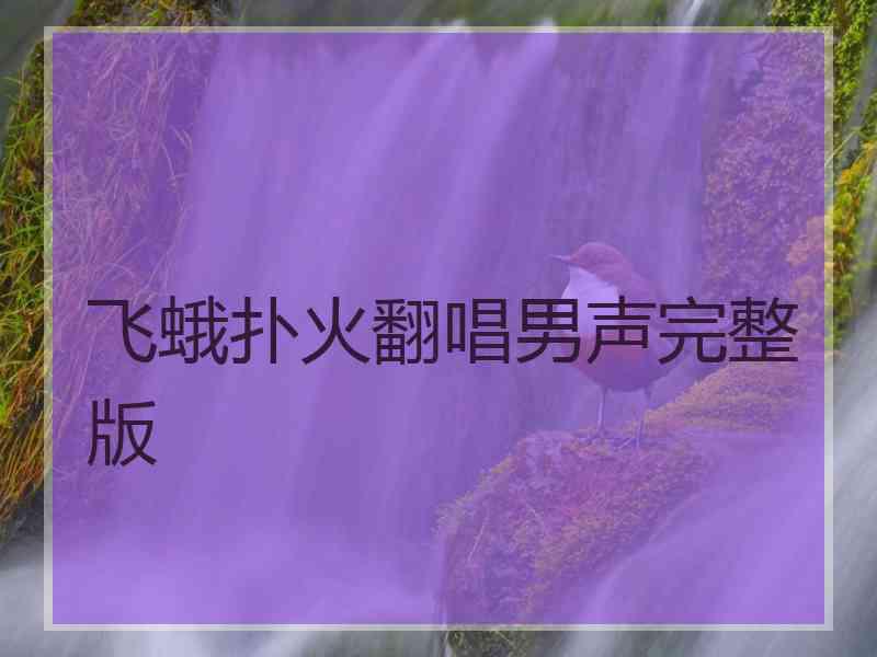 飞蛾扑火翻唱男声完整版 飞蛾扑火翻唱男声完整版