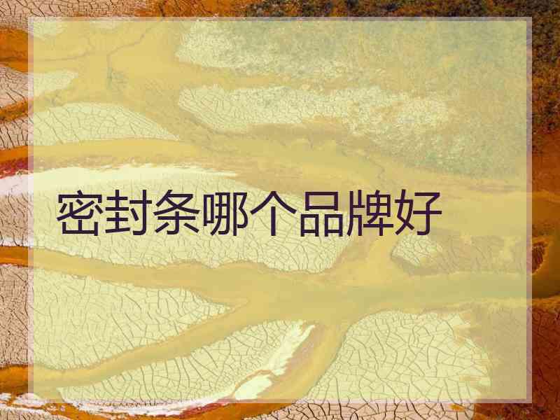 密封条哪个品牌好 密封条哪个品牌好