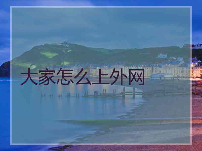 大家怎么上外网 大家怎么上外网