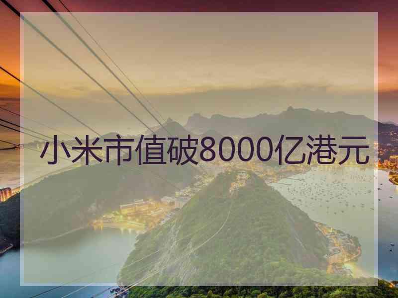 小米市值破8000亿港元 小米市值破8000亿港元