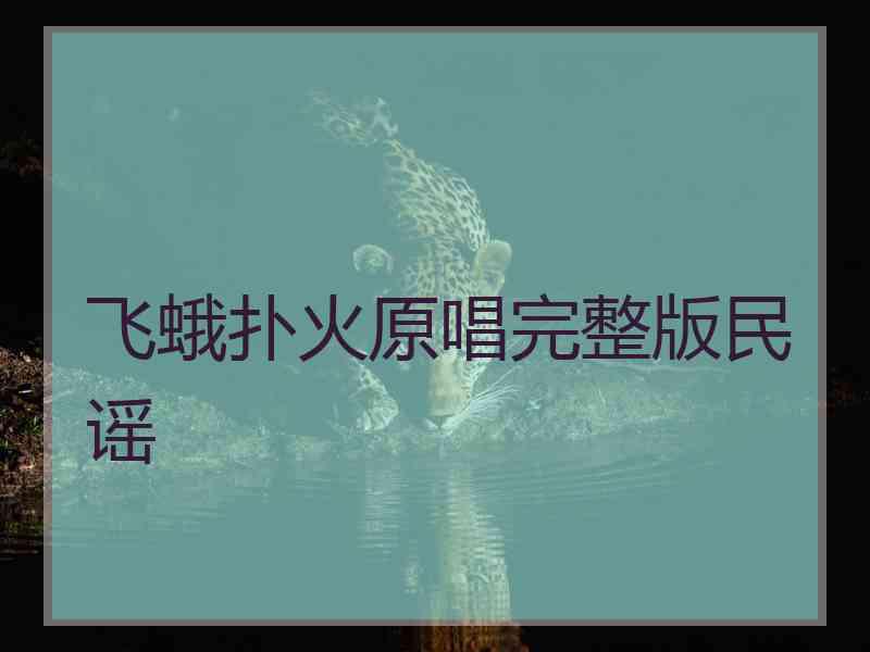 飞蛾扑火原唱完整版民谣 飞蛾扑火原唱完整版民谣