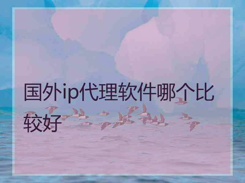 国外ip代理软件哪个比较好 国外ip代理软件哪个比较好