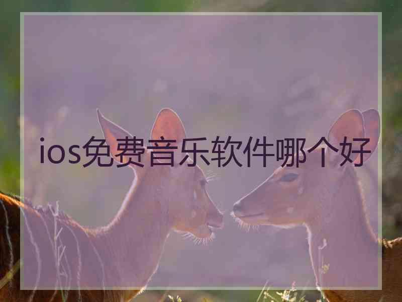 ios免费音乐软件哪个好 ios免费音乐软件哪个好