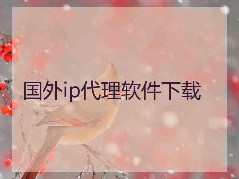 国外ip代理软件下载 国外ip代理软件下载