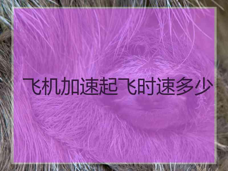 飞机加速起飞时速多少 飞机加速起飞时速多少
