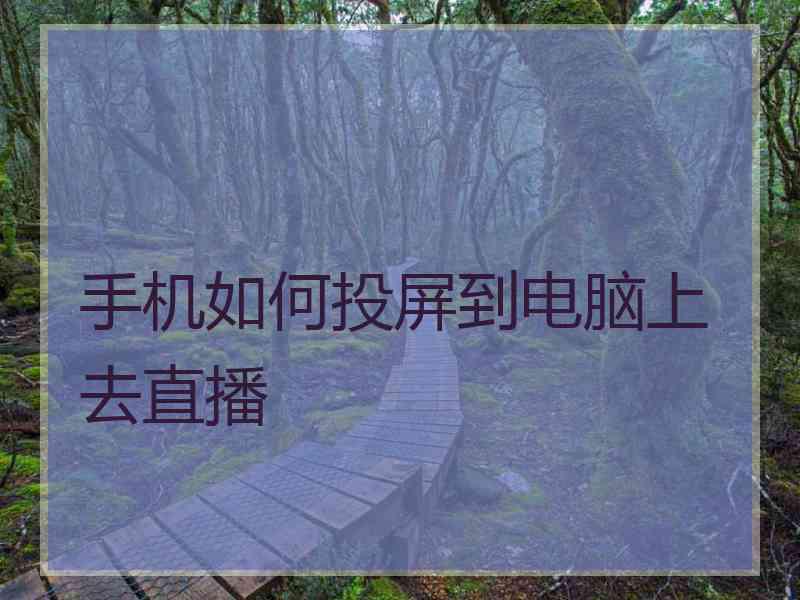 手机如何投屏到电脑上去直播 手机如何投屏到电脑上去直播