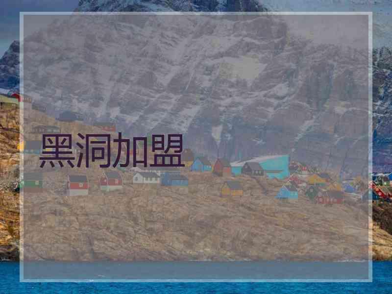 黑洞加盟 黑洞加盟