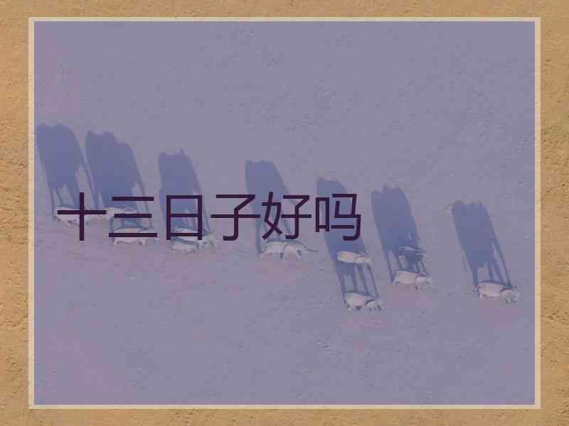 十三日子好吗 十三日子好吗
