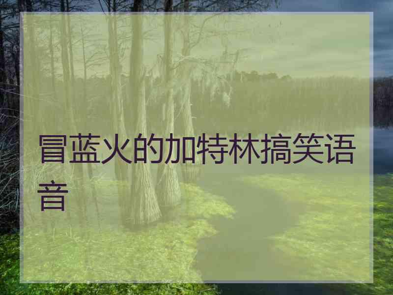 冒蓝火的加特林搞笑语音 冒蓝火的加特林搞笑语音