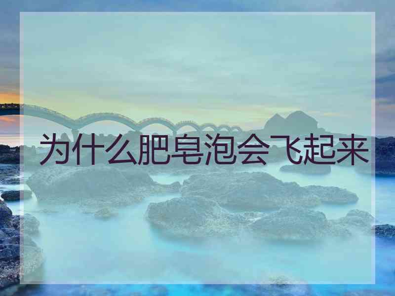 为什么肥皂泡会飞起来