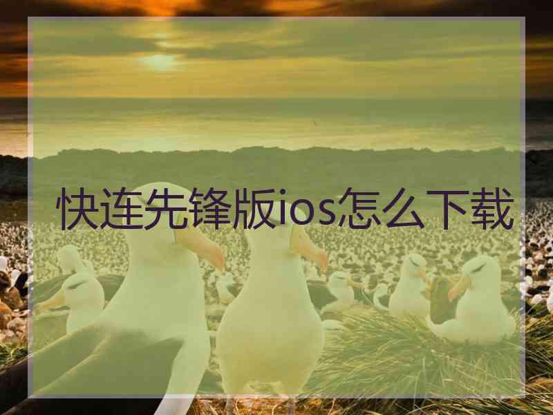 快连先锋版ios怎么下载