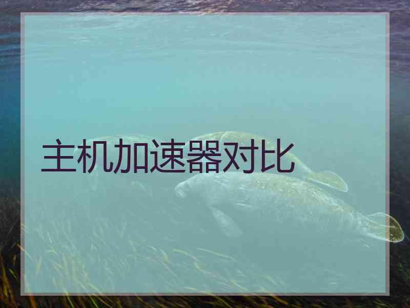 主机加速器对比