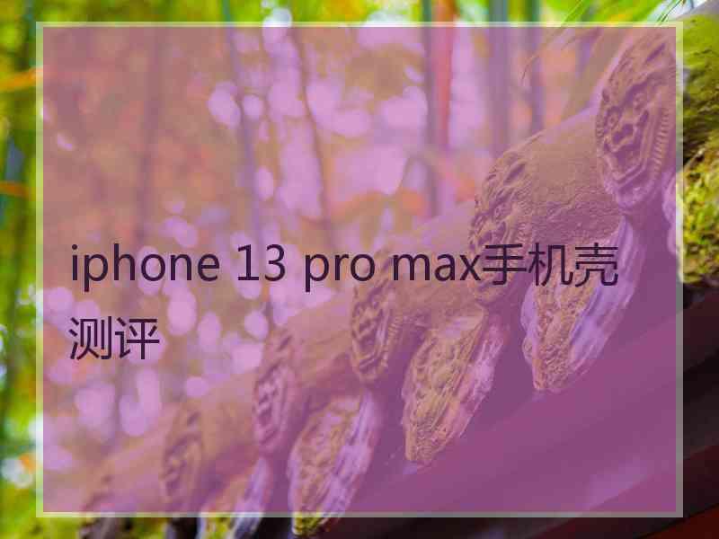 iphone 13 pro max手机壳测评