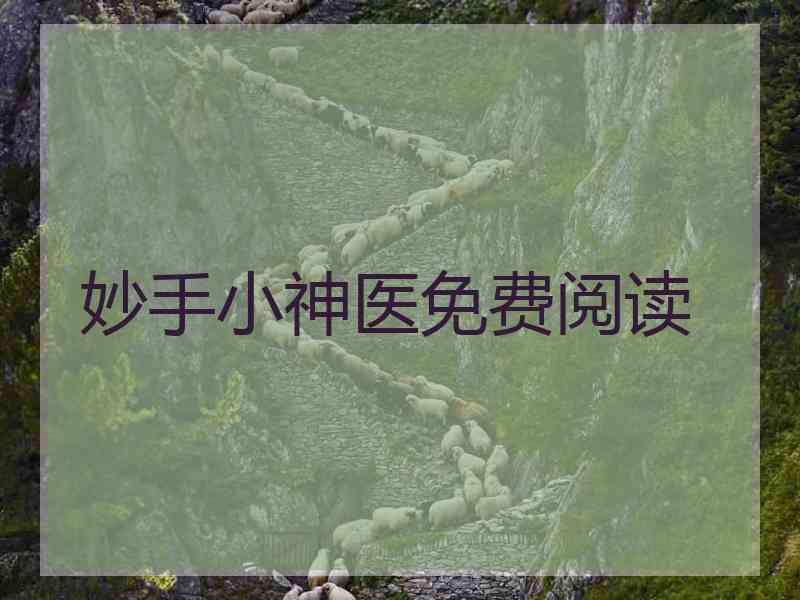妙手小神医免费阅读