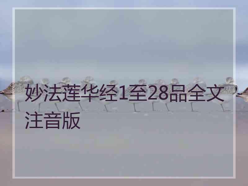 妙法莲华经1至28品全文注音版