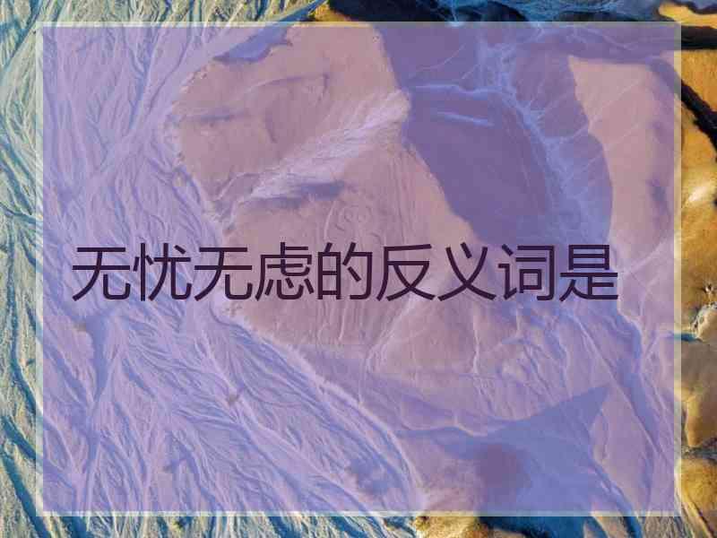 无忧无虑的反义词是