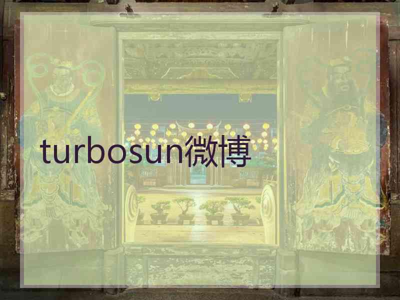 turbosun微博