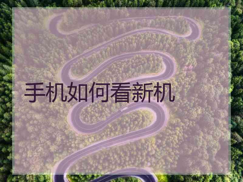 手机如何看新机