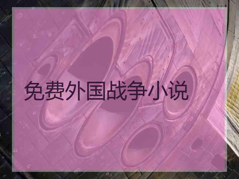 免费外国战争小说