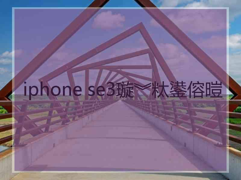 iphone se3璇︾粏鍙傛暟