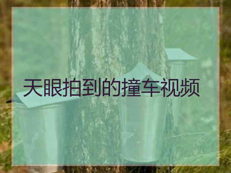 天眼拍到的撞车视频