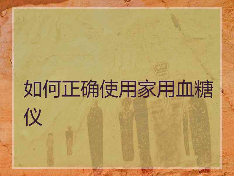 如何正确使用家用血糖仪