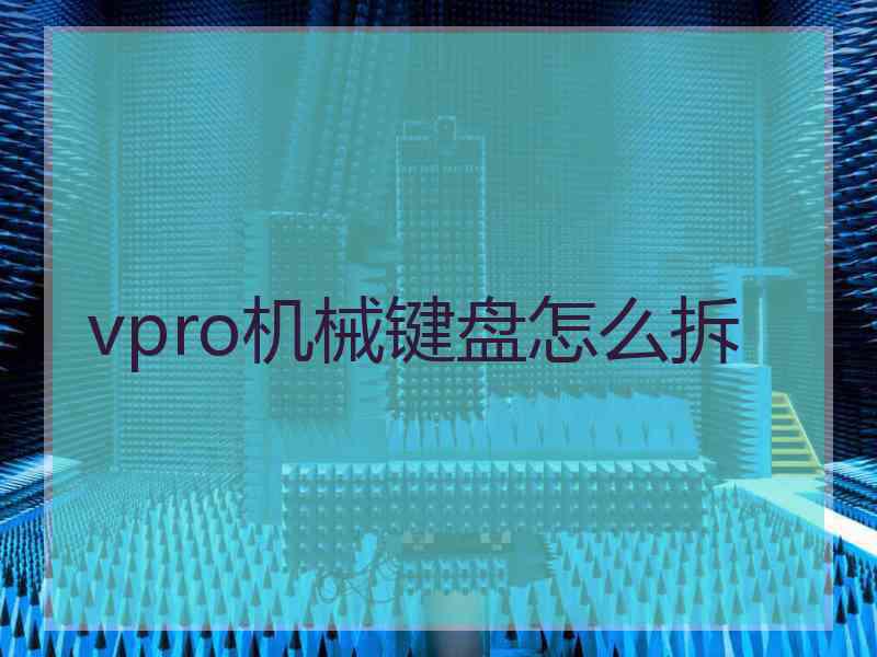 vpro机械键盘怎么拆