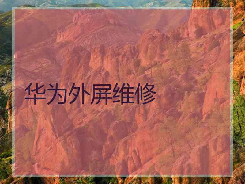 华为外屏维修