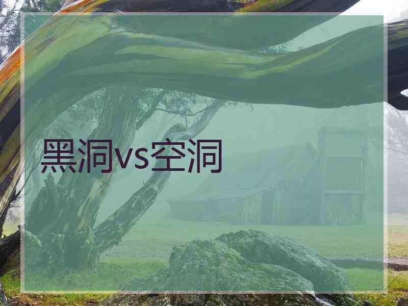 黑洞vs空洞
