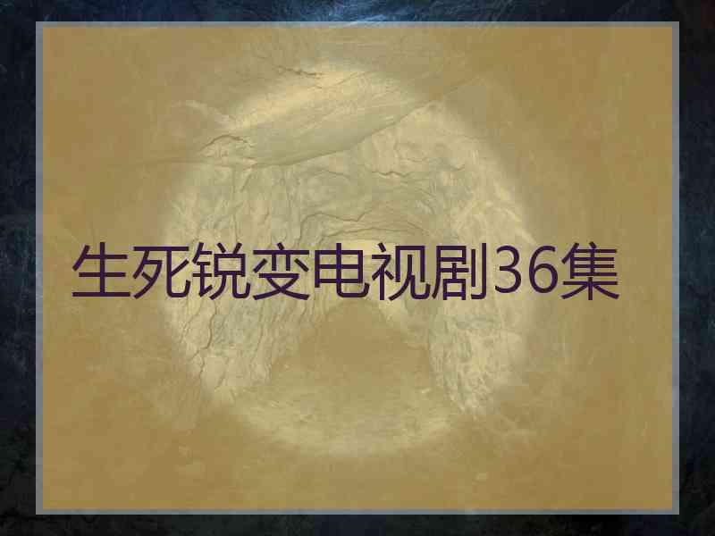 生死锐变电视剧36集