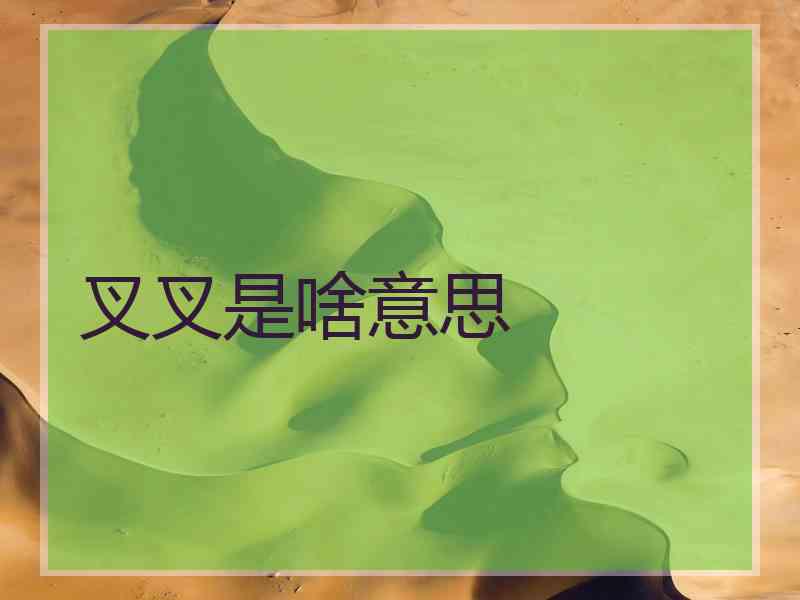 叉叉是啥意思