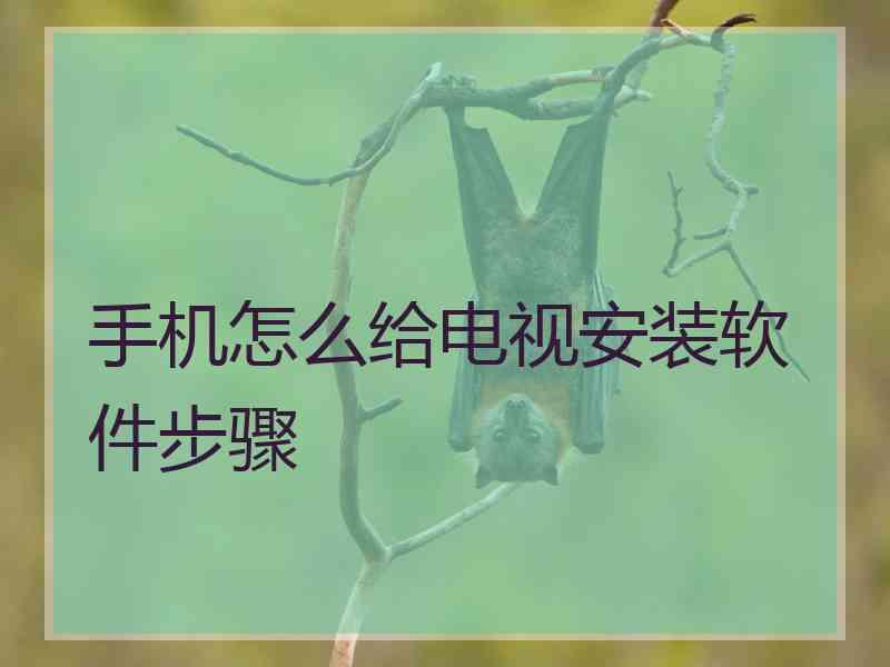 手机怎么给电视安装软件步骤