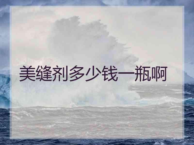 美缝剂多少钱一瓶啊