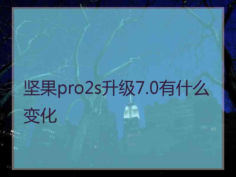 坚果pro2s升级7.0有什么变化