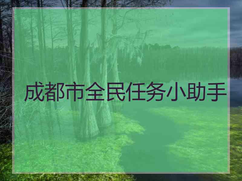 成都市全民任务小助手
