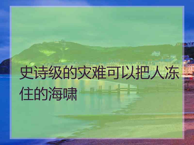史诗级的灾难可以把人冻住的海啸