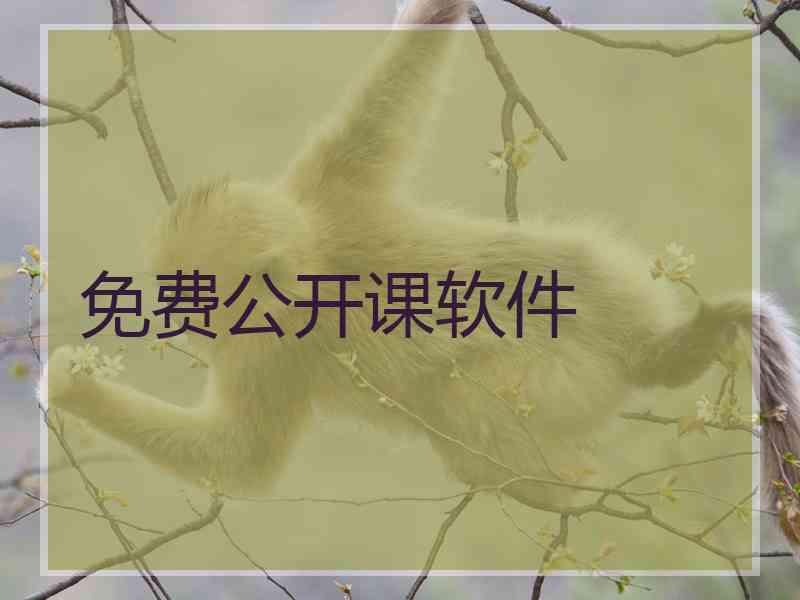免费公开课软件