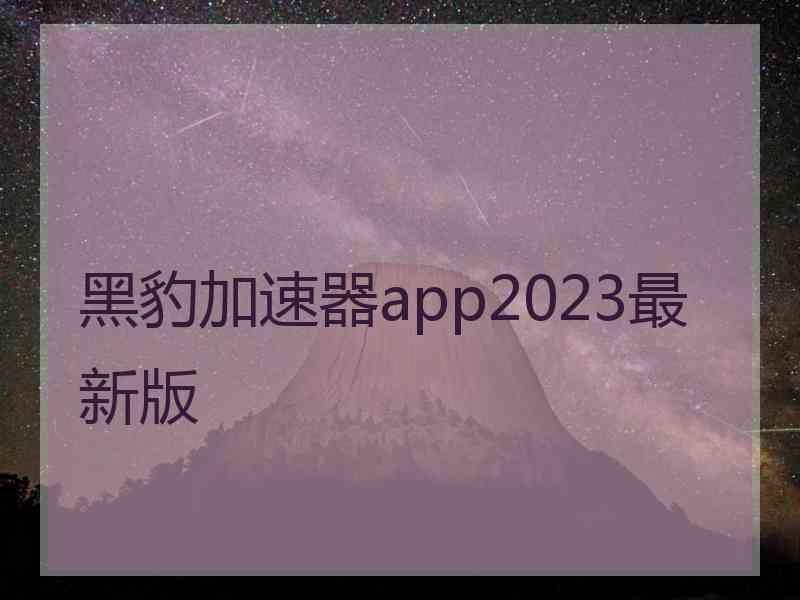 黑豹加速器app2023最新版