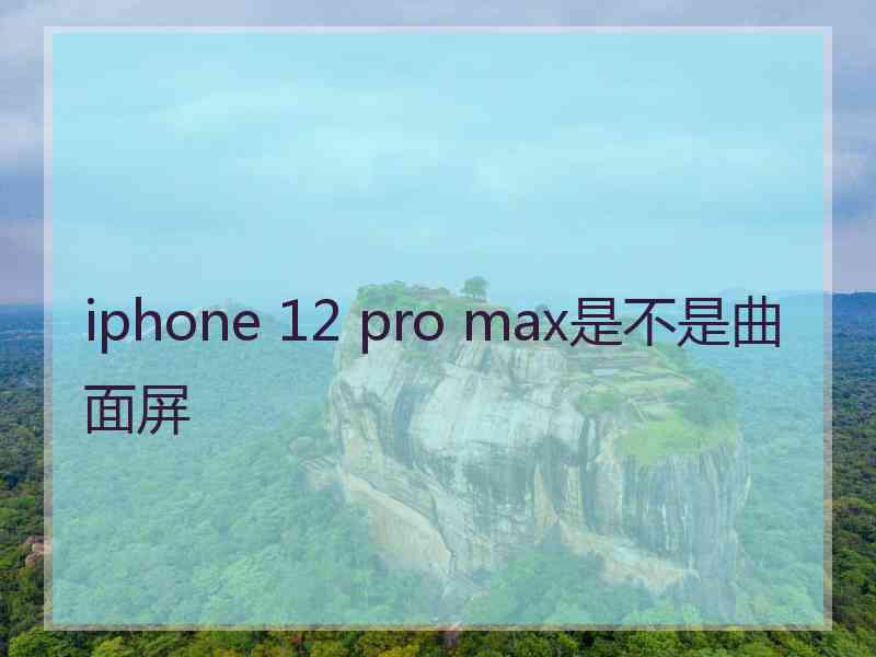 iphone 12 pro max是不是曲面屏