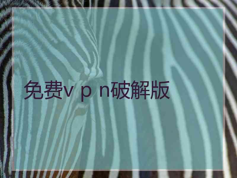 免费v p n破解版