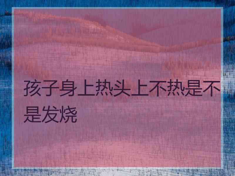 孩子身上热头上不热是不是发烧