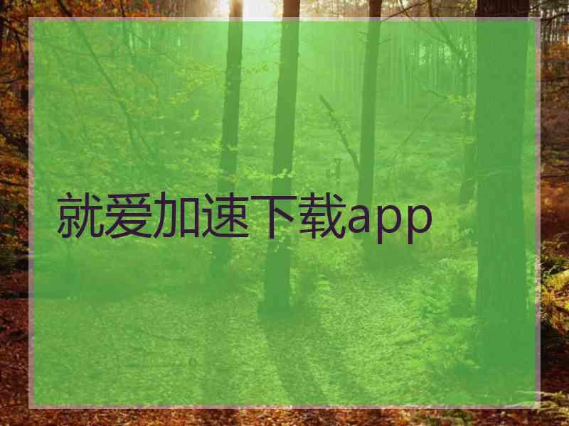 就爱加速下载app
