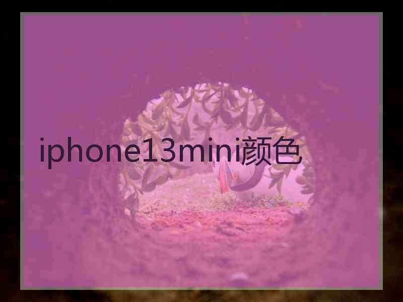 iphone13mini颜色