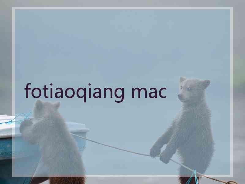 fotiaoqiang mac