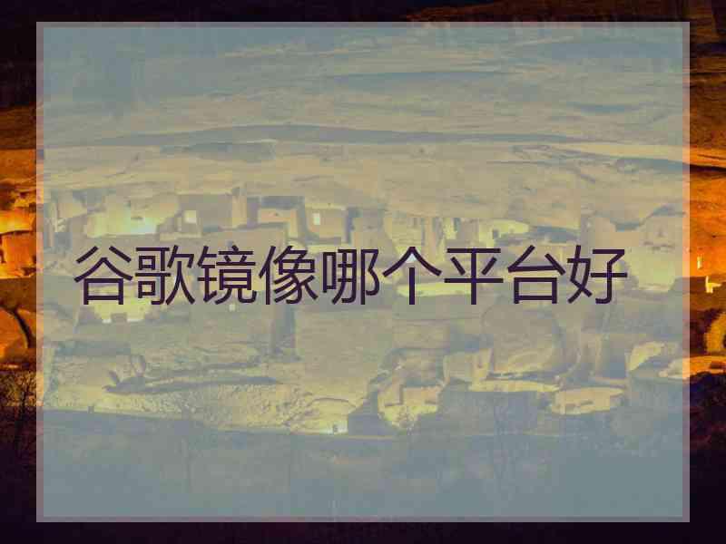 谷歌镜像哪个平台好