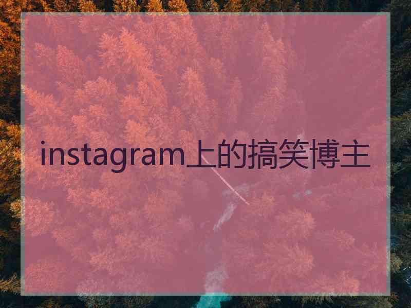 instagram上的搞笑博主